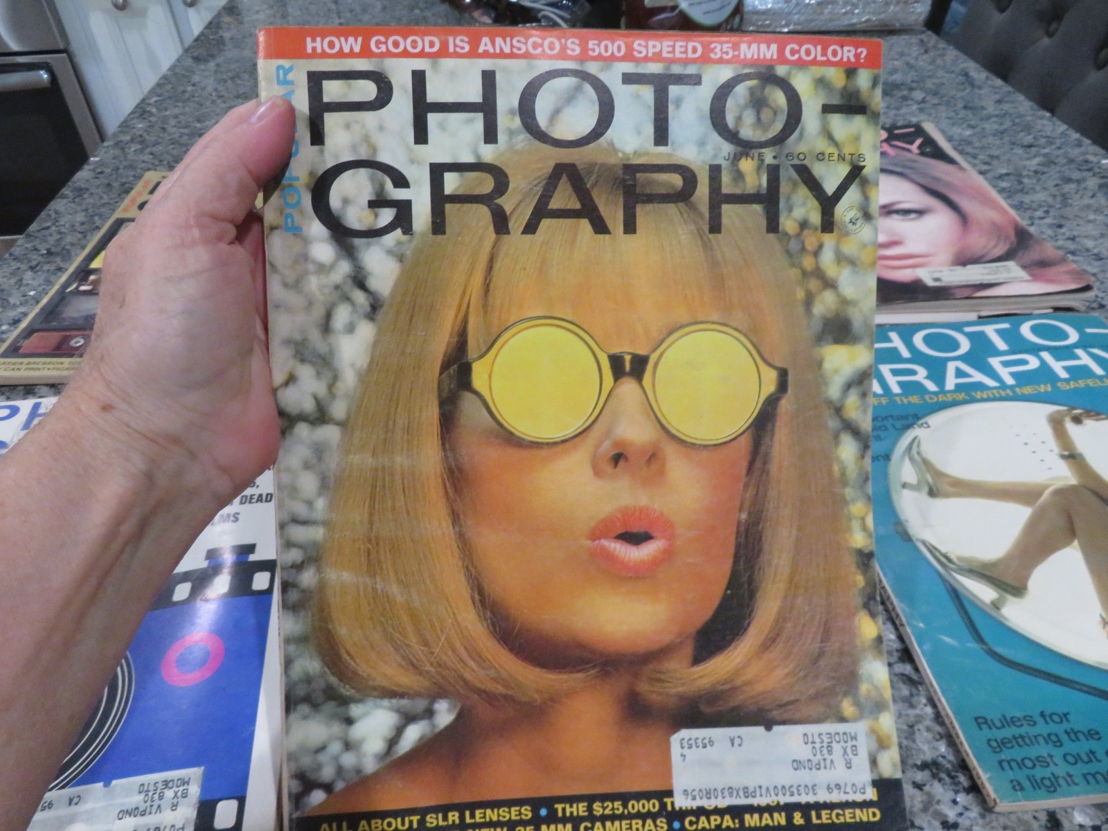 Lot of 6 Vintage 1960's & Older Popular Photography Magazine Amazing Graphics #3