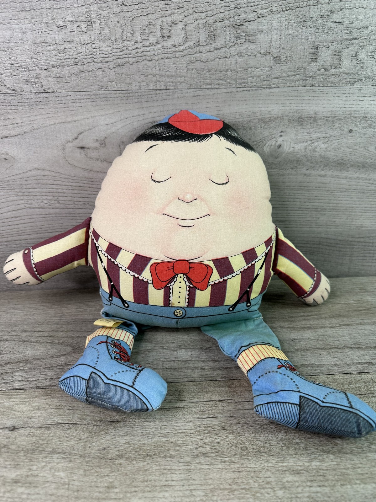 Vintage 1983 The Toy Works Humpty Dumpty Plush Doll Stuffed Animal Toy Made in