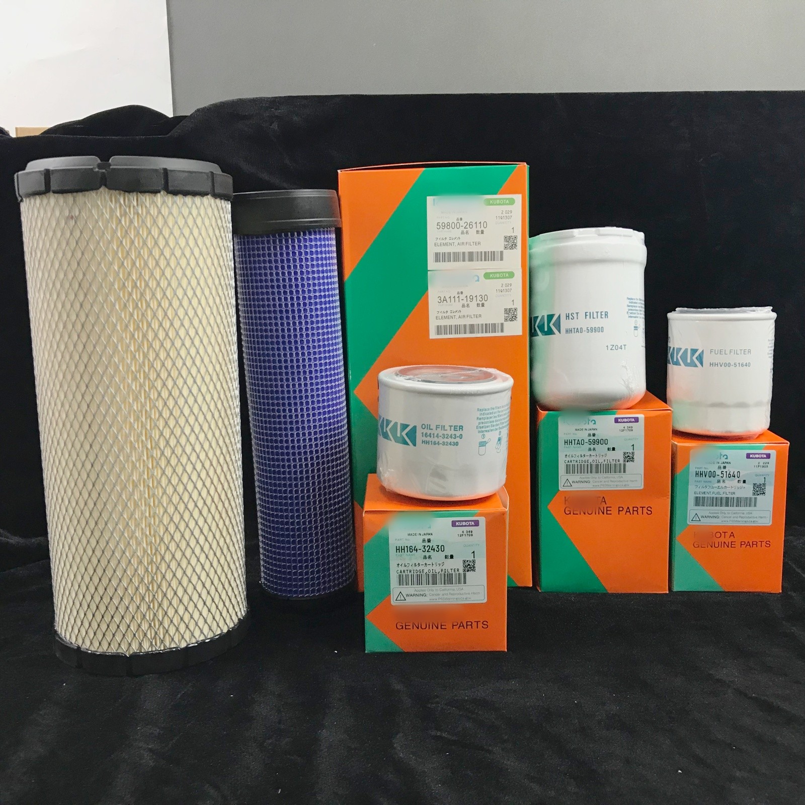 Maintenance Filter Kit for Kubota SVL75-2 (SN 26158 & Above) Skid Steer Loaders