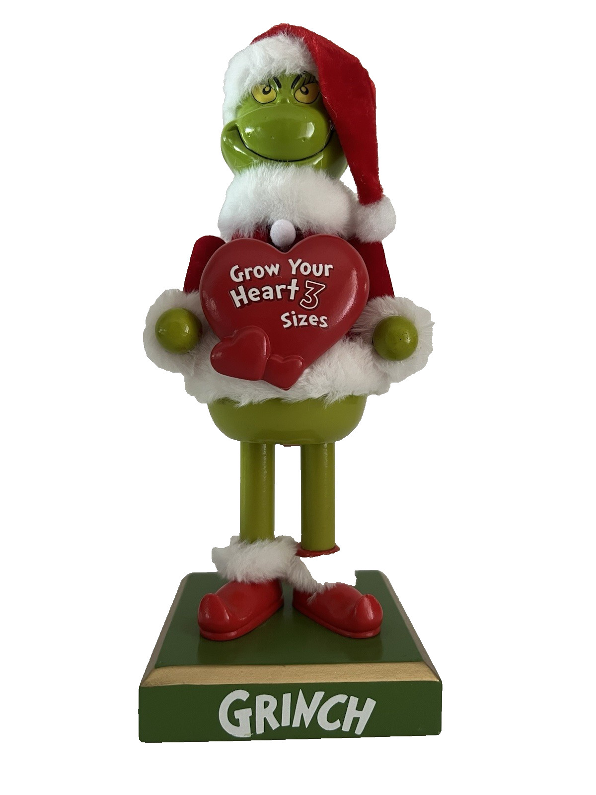 New 2026 RUZ Dr Seuss Grinch Grow Your Heart 3 Sizes Nutcracker Christmas w/Fur New 2026 RUZ Dr Seuss Grinch Grow Your Heart 3 Sizes Nutcracker Christmas w/Fur