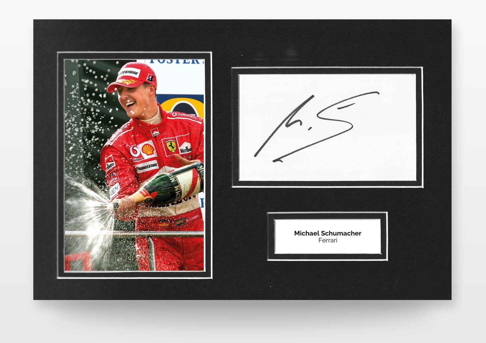 Michael Schumacher Hand-Signed 12x8 Photo Display Ferrari Memorabilia COA