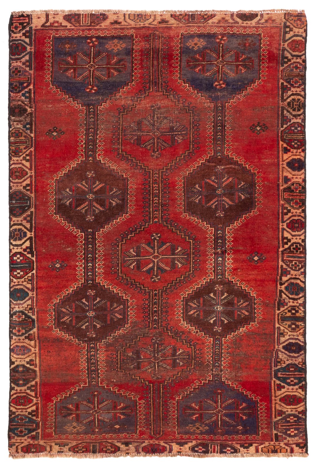 Vintage Hand-Knotted Area Rug 4'1