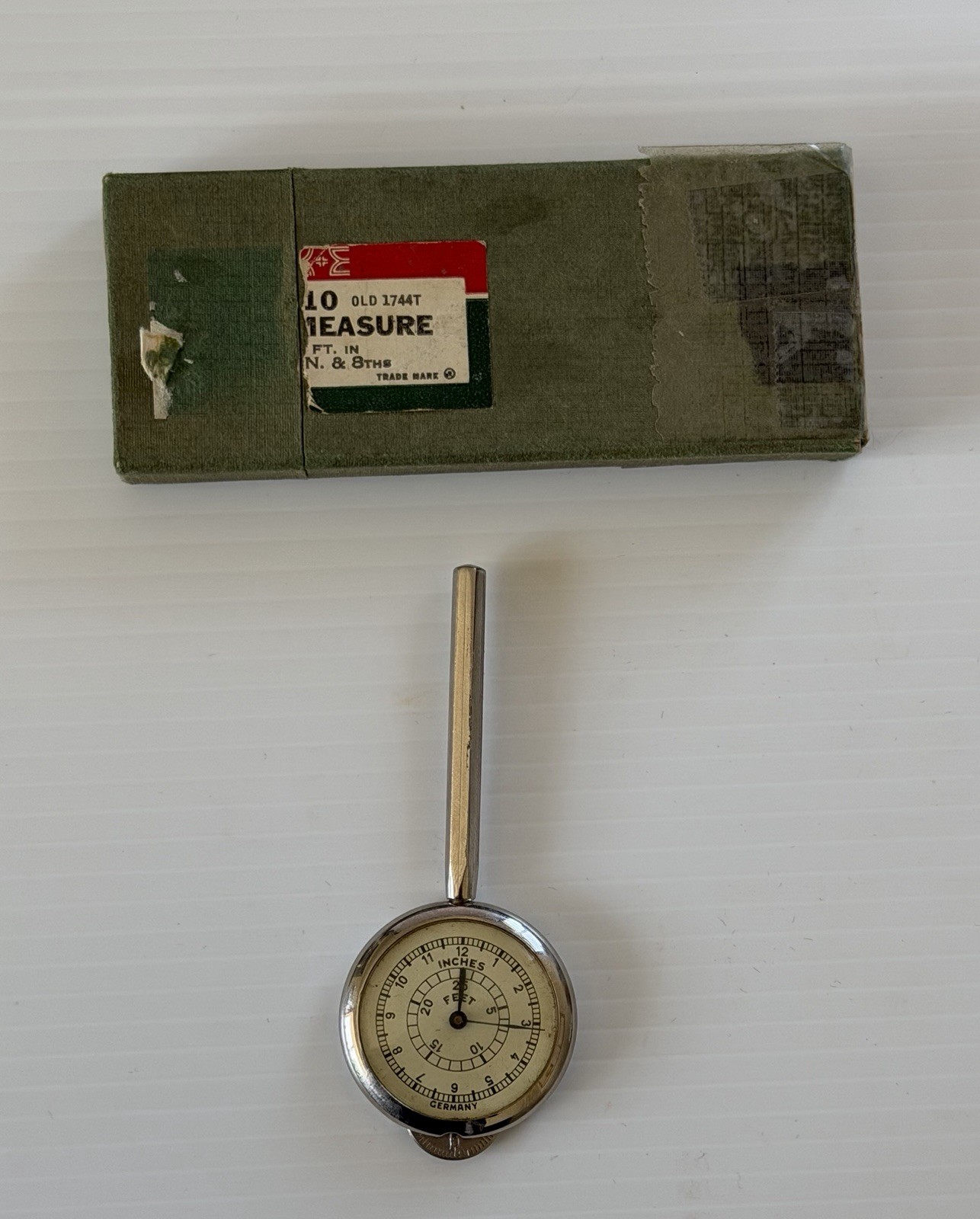 Vintage A. Lietz Co Germany Pocket Engineer Tape Measure w/ Original Box Survey