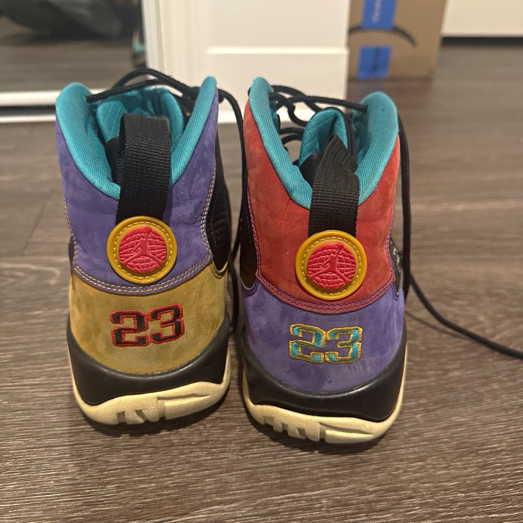Jordan Air Jordan 9 retro Colorblock Mid-Top Leather Basketball Sneakers Jordan Air Jordan 9 retro Colorblock Mid-Top Leather Basketball Sneakers