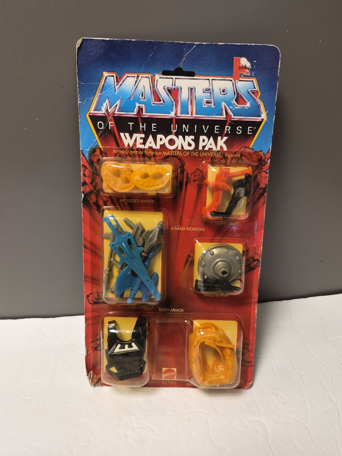 Vintage 1983 Masters Of The Universe Weapons Pak. New In Package. Mattel 7303. Vintage 1983 Masters Of The Universe Weapons Pak. New In Package. Mattel 7303.