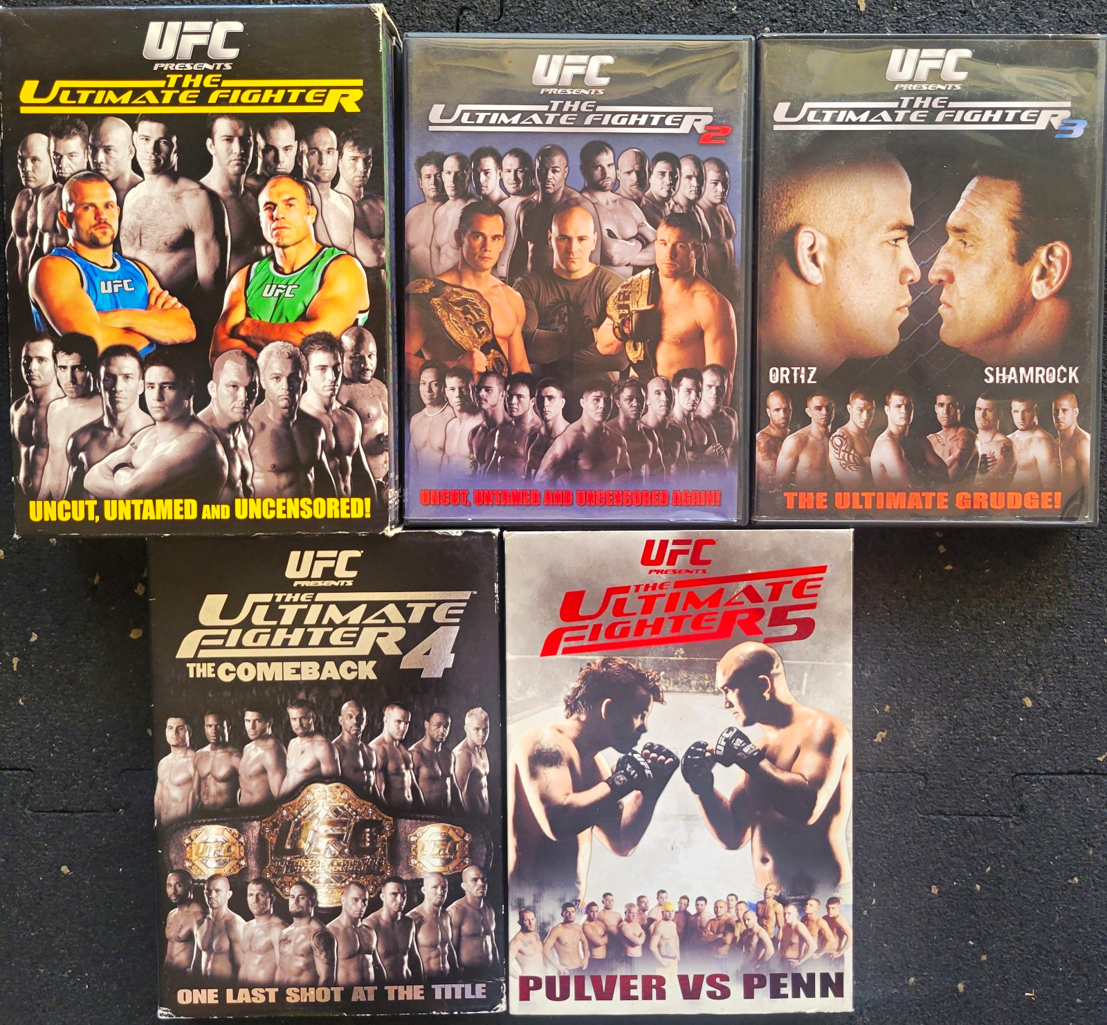UFC The Ultimate Fighter DVD Lot Seasons 1-5 MMA Penn Ortiz Liddell Couture UFC The Ultimate Fighter DVD Lot Seasons 1-5 MMA Penn Ortiz Liddell Couture