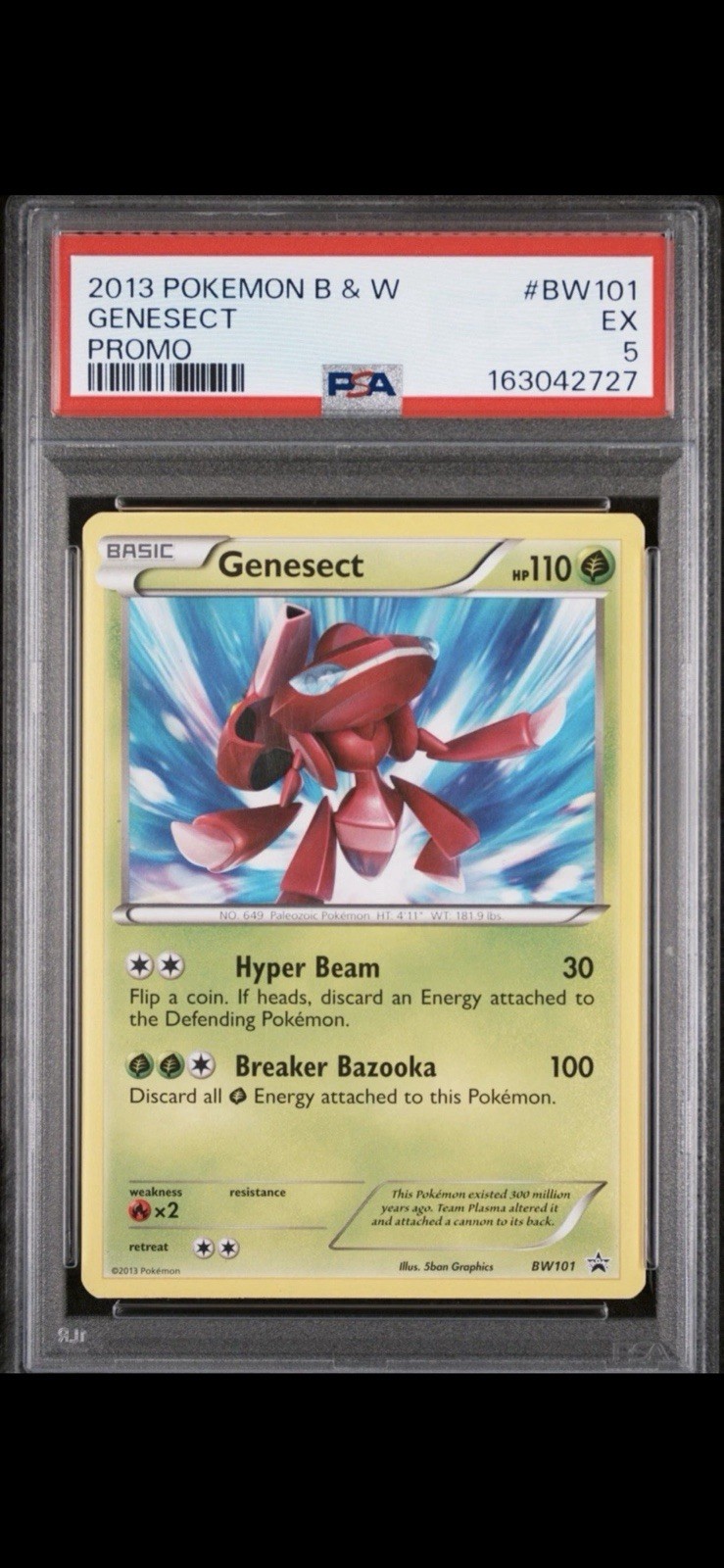 2013 Genesect BW101 Black Star DVD Promo ✨ NEW CERT ✨ LOW POP ✨PSA 5✨
