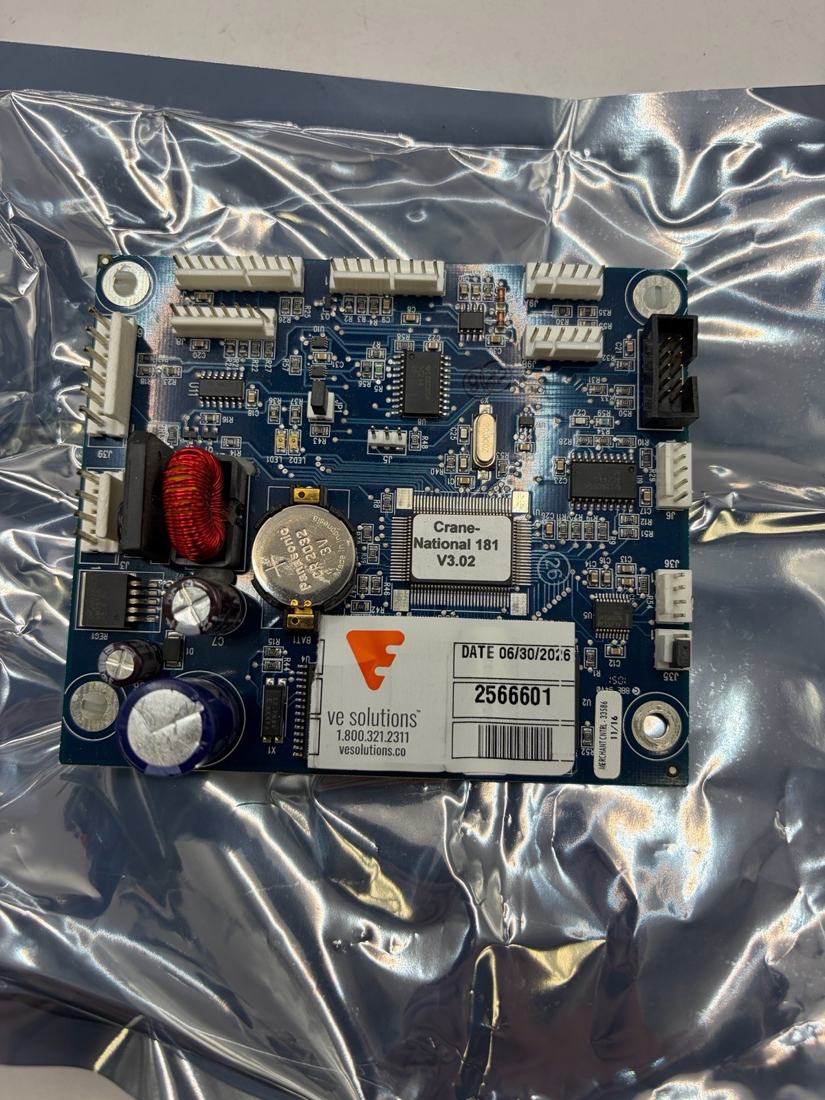 REFURBISHED CRANE MERCHANT CONTROL BOARD 181 & 6 MONTH WARRANTY REFURBISHED CRANE MERCHANT CONTROL BOARD 181 & 6 MONTH WARRANTY