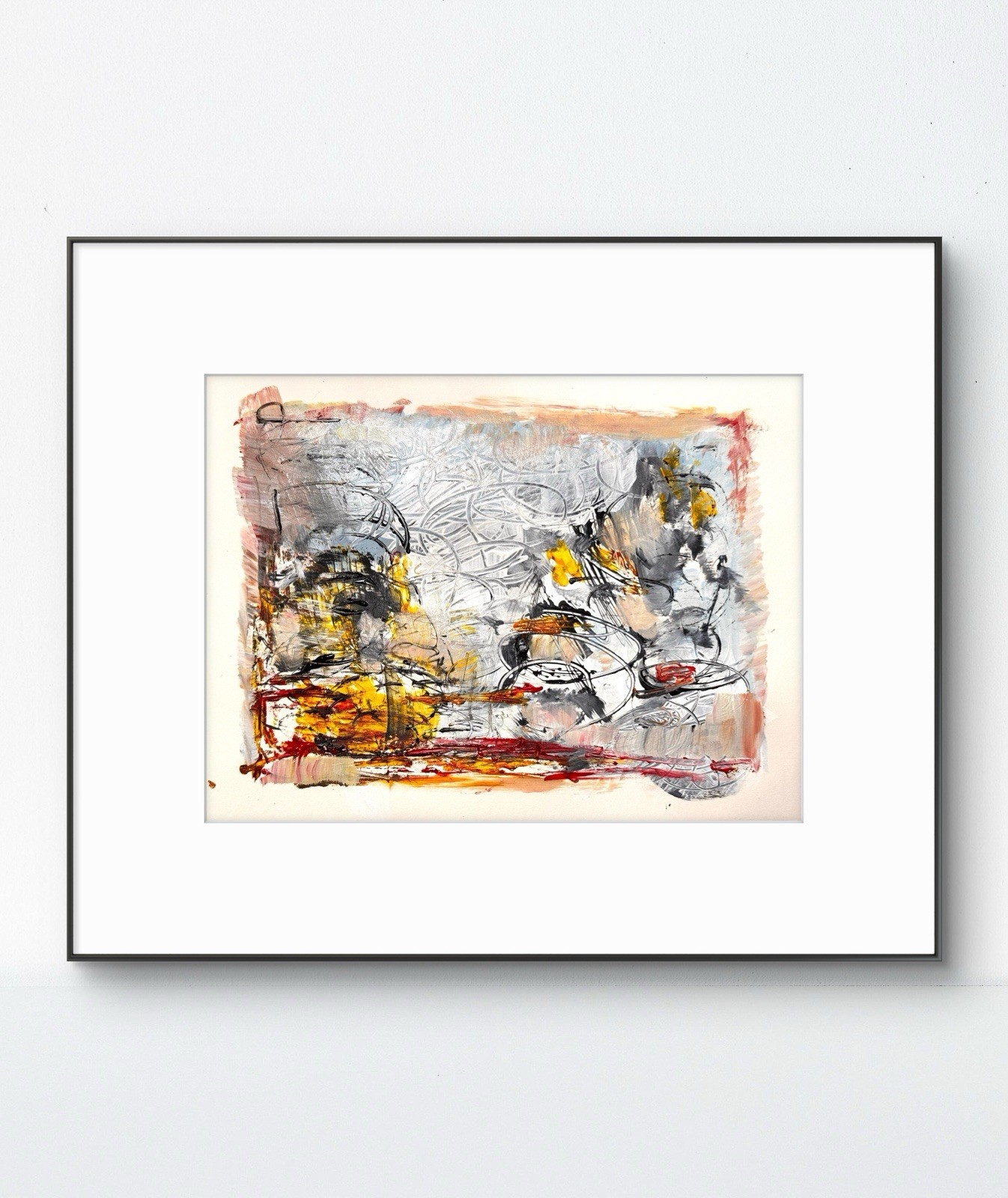Original Abstract Expressionism 9x12 PaperAcrylic Handmade Signed Fine Art 15
