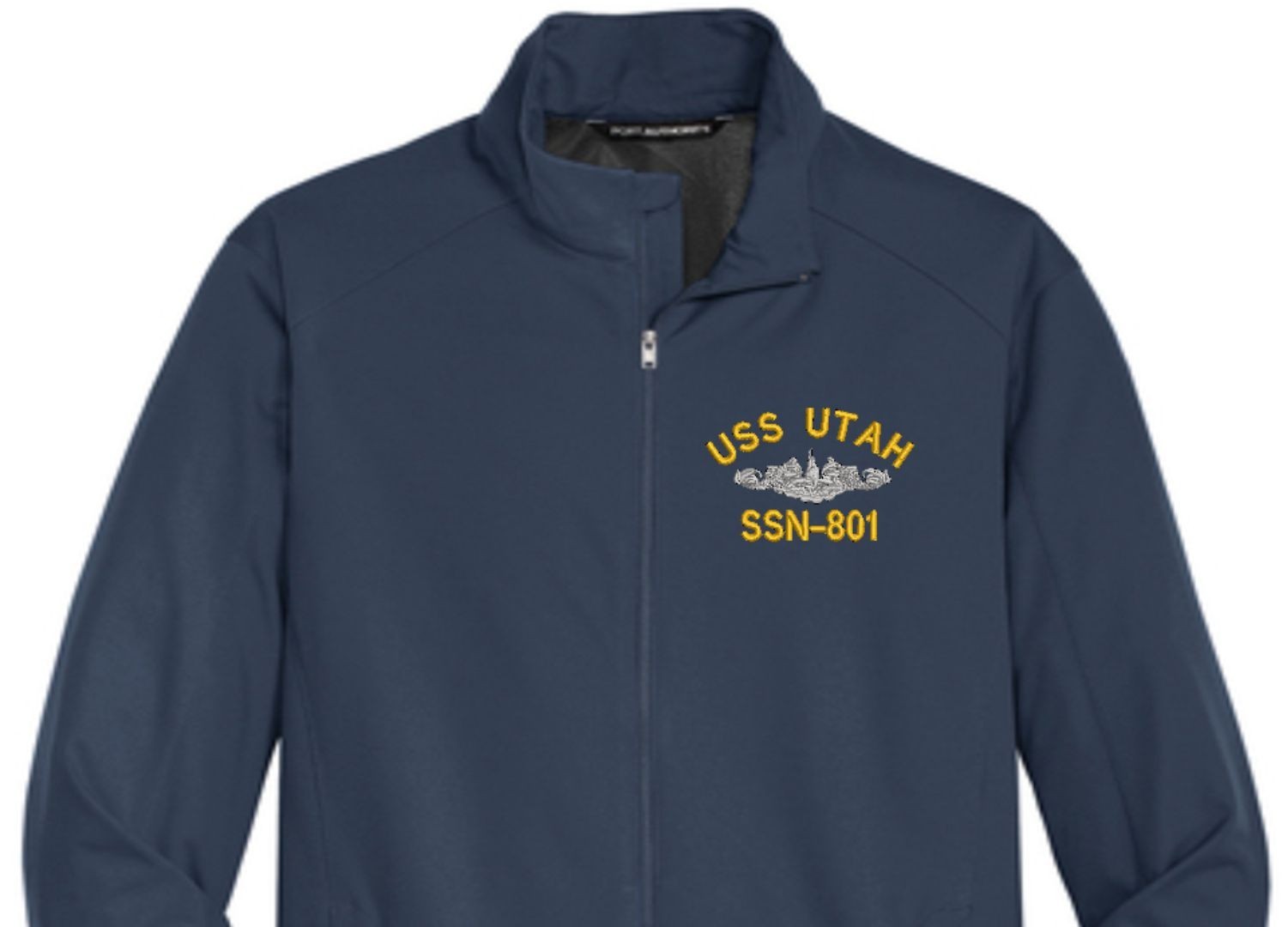 USS UTAH SSN-801 Soft Shell Jacket.  New.  U.S. Navy. DOLPHINS