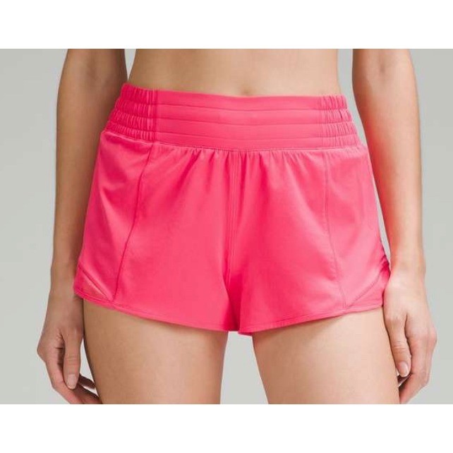 LULULEMON Hotty Hot Shorts LIP GLOSS PINK LIPGLOSS High Rise Lined 2.5\ LULULEMON Hotty Hot Shorts LIP GLOSS PINK LIPGLOSS High Rise Lined 2.5\