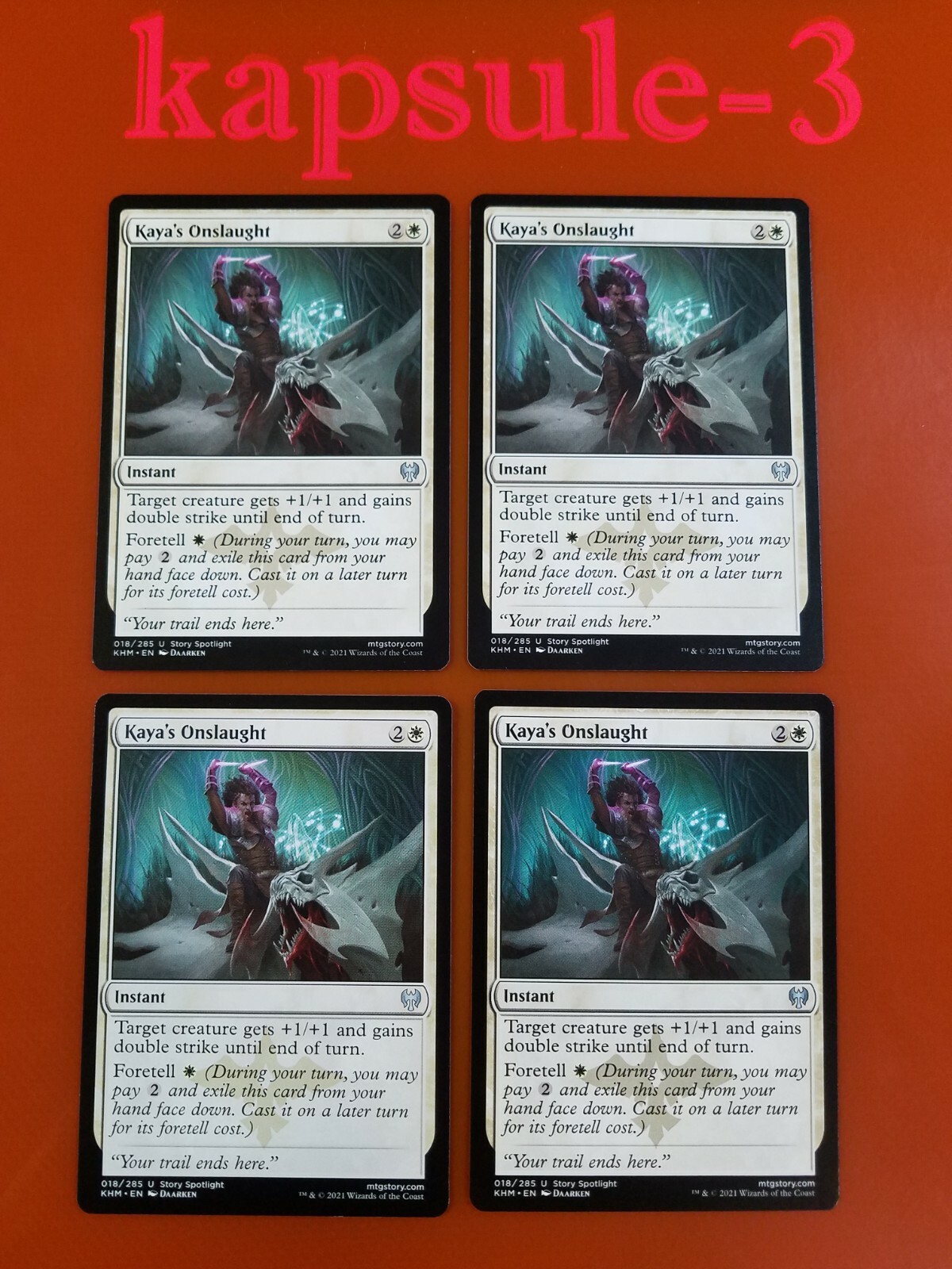 4x Kaya\'s Onslaught | Kaldheim | MTG Magic Cards