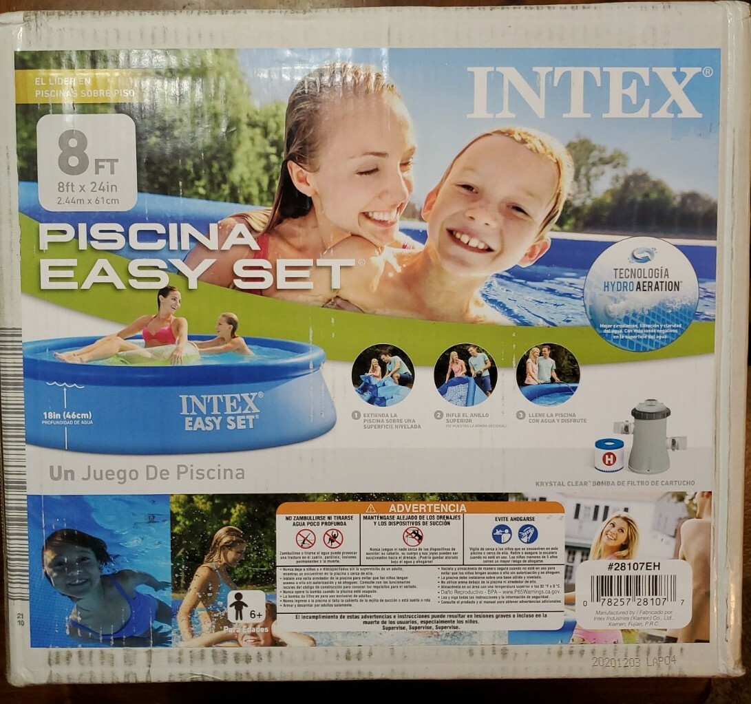 Intex 8 Ft X 24 In Easy Set pool Above Ground Swimming Pool W/ Filter Pump NEW Intex 8 Ft X 24 In Easy Set pool Above Ground Swimming Pool W/ Filter Pump NEW
