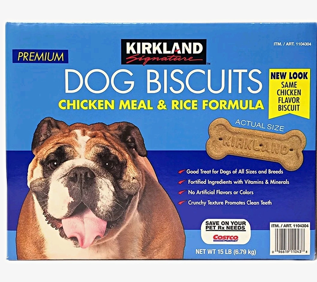 Kirkland Signature Premium Dog Biscuits Chicken & Rice Formula Adult 15 lb Kirkland Signature Premium Dog Biscuits Chicken & Rice Formula Adult 15 lb