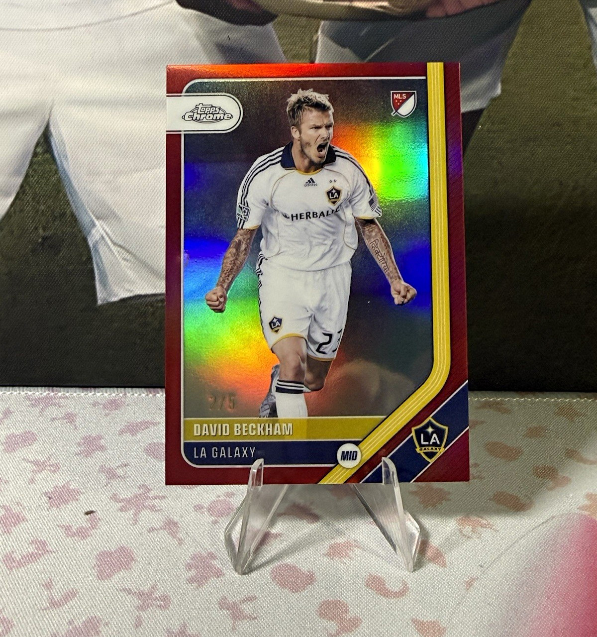 Topps Chrome David Beckham #173 LA Galaxy /5 Red 2026 (read description) Topps Chrome David Beckham #173 LA Galaxy /5 Red 2026 (read description)