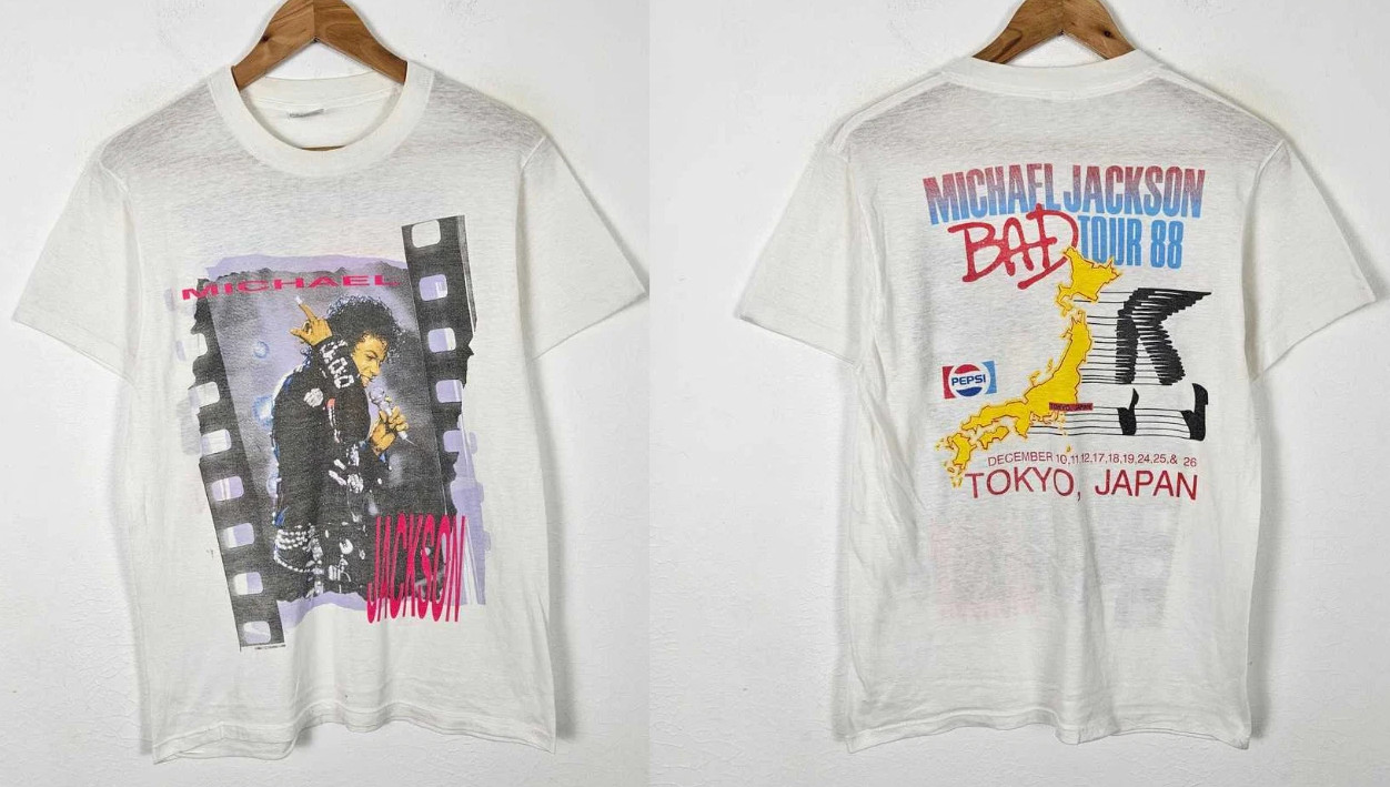 Band Tees Vintage 80s 1988 Michael Jackson Bad Pepsi Tour shirt S-5XL Band Tees Vintage 80s 1988 Michael Jackson Bad Pepsi Tour shirt S-5XL