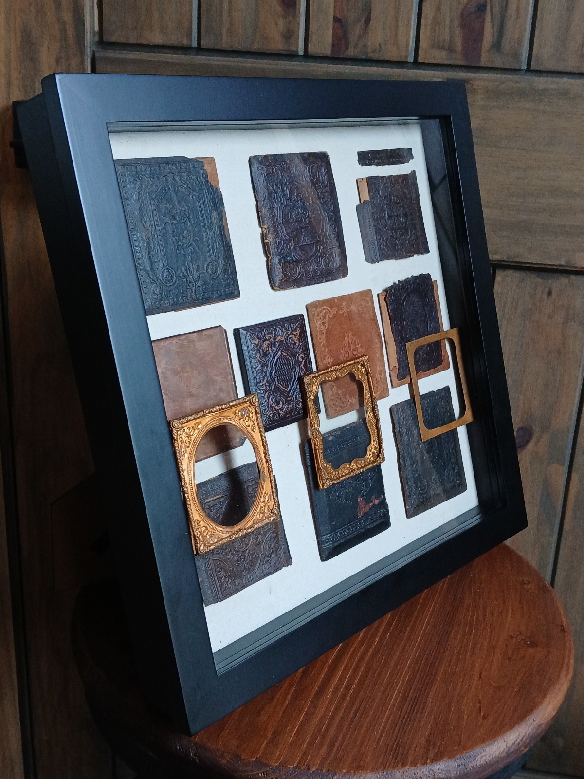 Original Mixed Media Victorian Daguerreotype Ambrotype Tintype Art One of a Kind