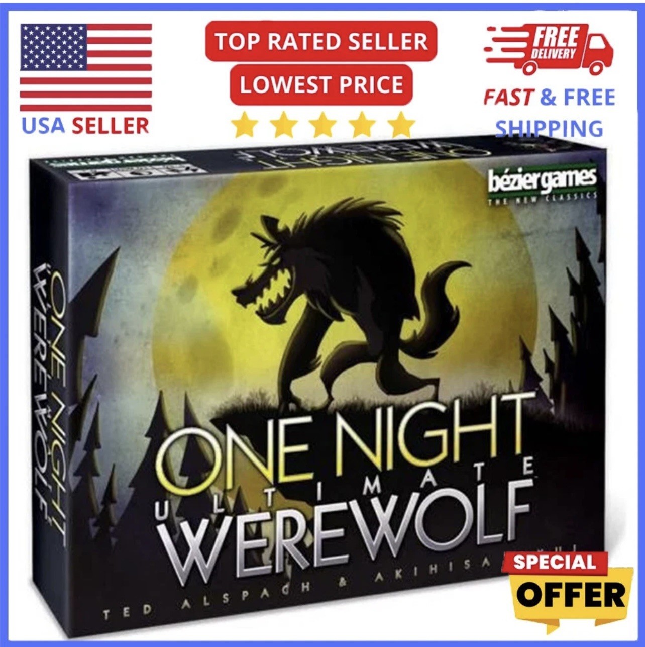 One Night Ultimate Werewolf Game NEW games Casually Competitive Sealed USA One Night Ultimate Werewolf Game NEW games Casually Competitive Sealed USA