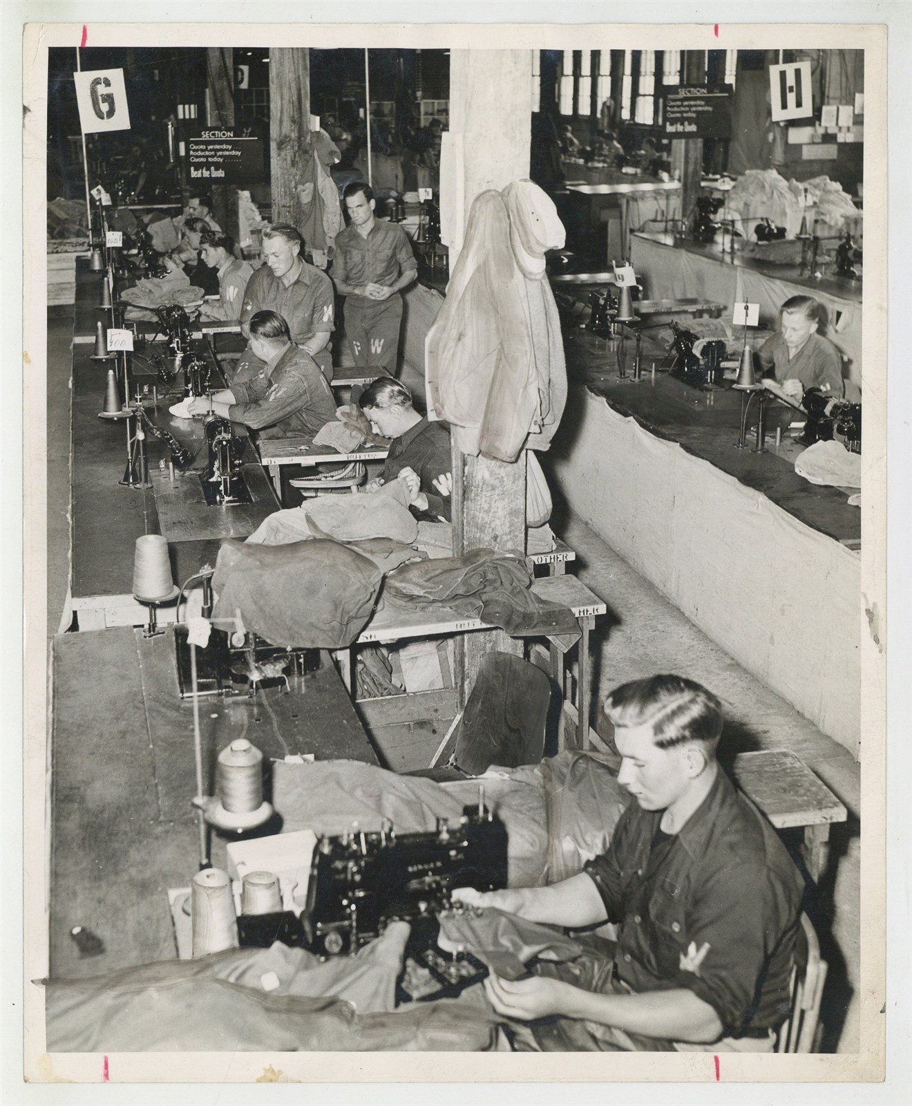 Prisoners of War Factory Workers 1945 Camp Meade World War II POW Photo J15337