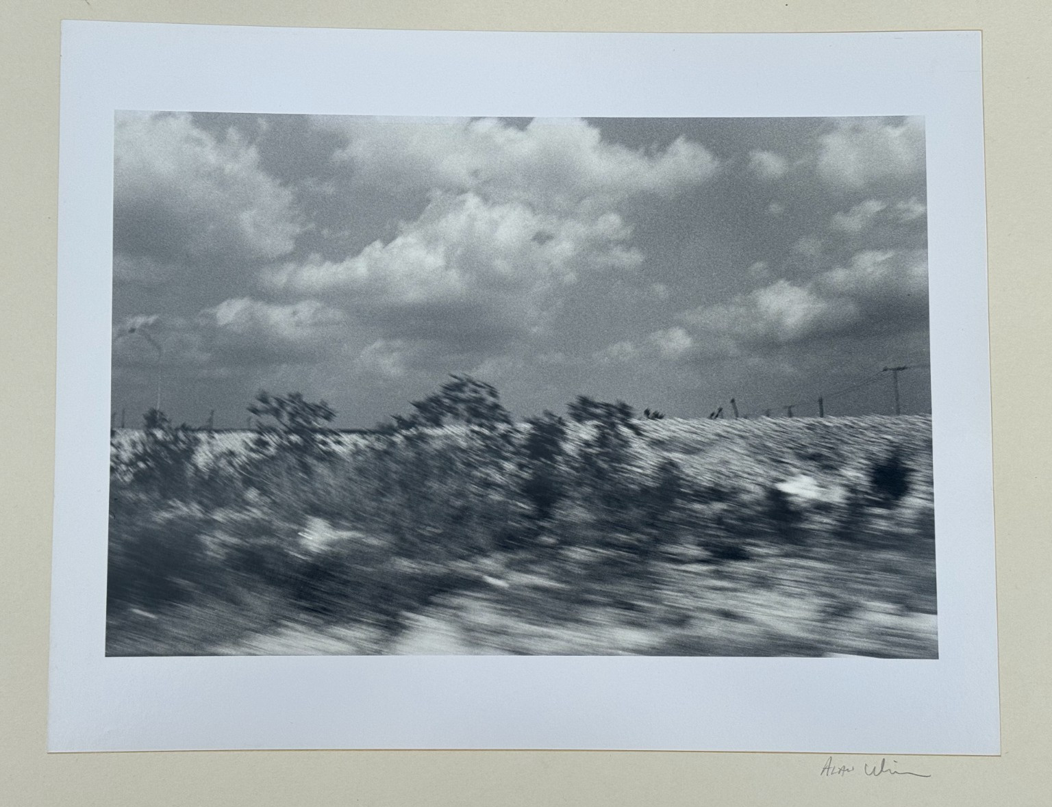 ALAN ULIN SIGNED ORIGINAL PHOTOGRAPH BLURRY MOTION PHOTOGRAPHY B&W LANDSCAPE ART ALAN ULIN SIGNED ORIGINAL PHOTOGRAPH BLURRY MOTION PHOTOGRAPHY B&W LANDSCAPE ART