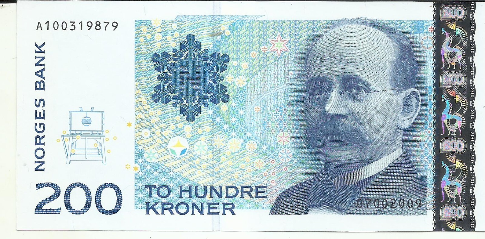 NORWAY 200 KRONER 2009  P 50. UNC CONDITION. 2RW 27JUN
