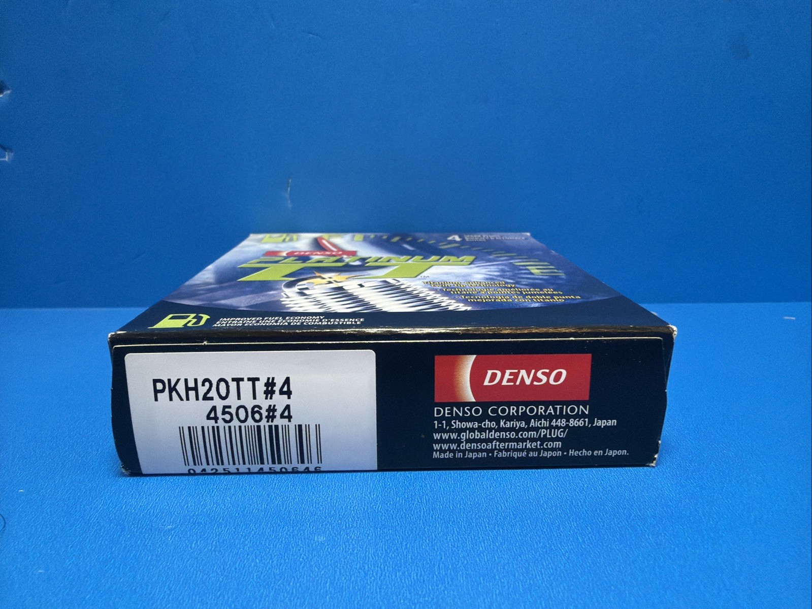 Genuine - DENSO 4506 Spark Plugs - PKH20TT - Made Japan - 4pcs (new) Genuine - DENSO 4506 Spark Plugs - PKH20TT - Made Japan - 4pcs (new)