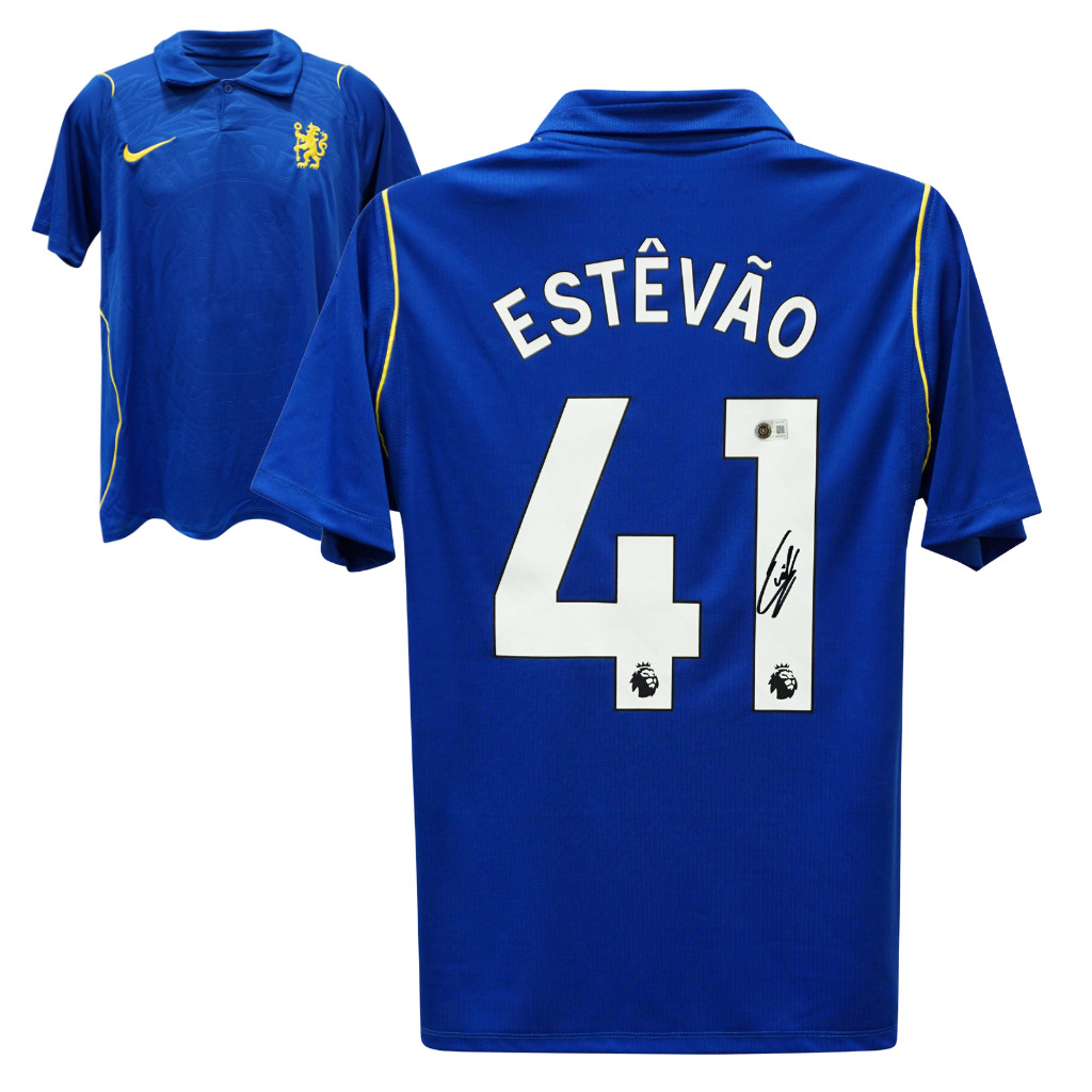 Estevao Willian Signed Chelsea 2026-27 Home Soccer Jersey #41 with Beckett COA
