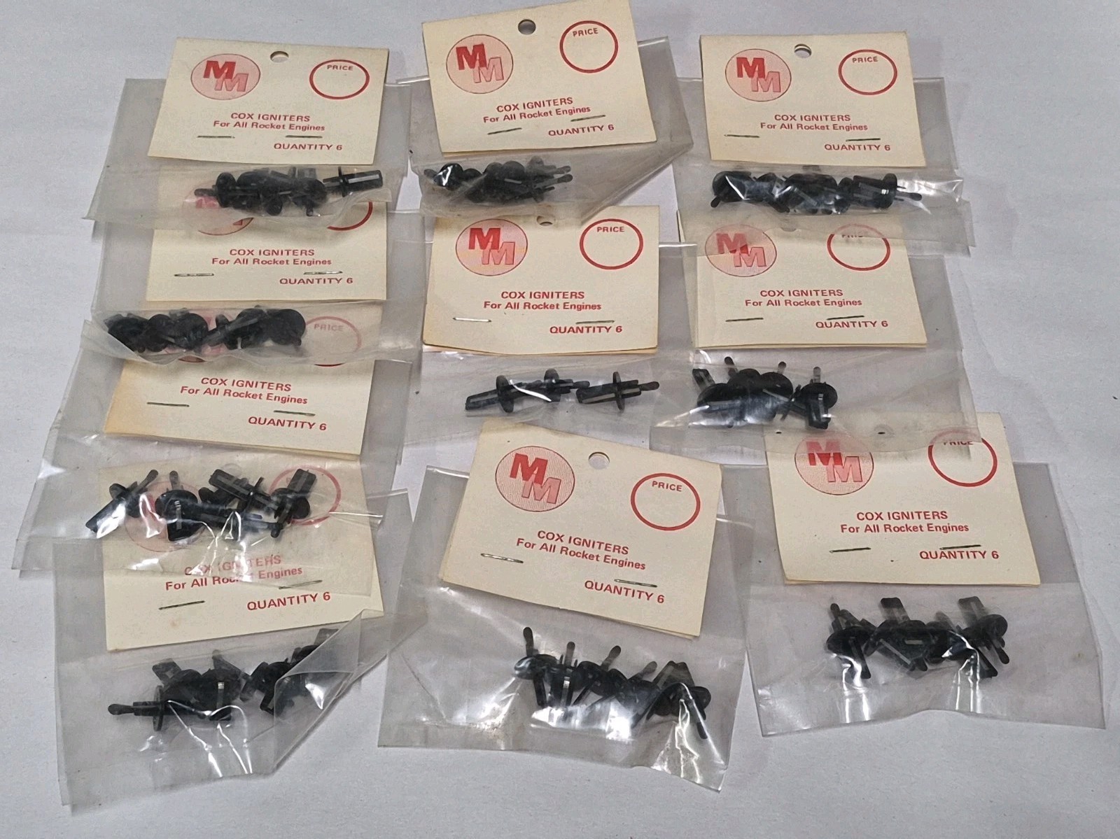 Lot (10) Packs Cox Model Rocket Igniters Grand Rapids Michigan 6pks 60 Igniters Lot (10) Packs Cox Model Rocket Igniters Grand Rapids Michigan 6pks 60 Igniters