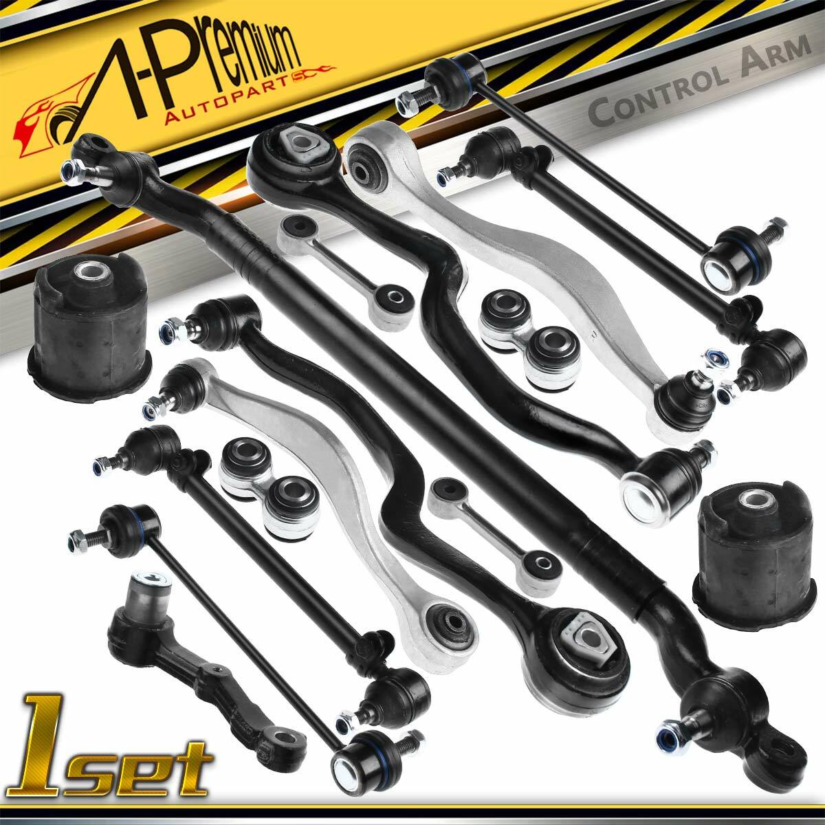 A-Premium 16x Control Arm Tie Rod Sway Bar Link Bushing for BMW 525i 530i 540i