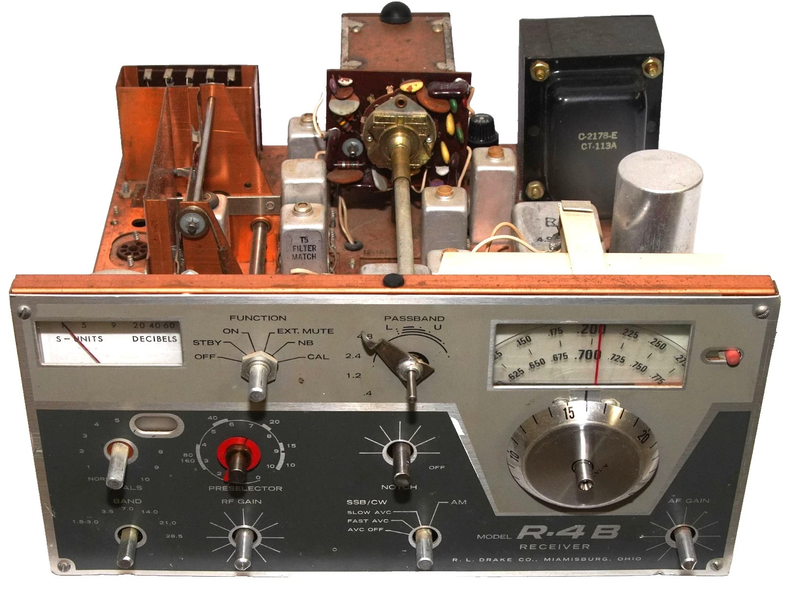 Drake R-4B RECEIVER CHASSIS + CIRCUITRY + FRONT PANEL - AS IS FOR PARTS Drake R-4B RECEIVER CHASSIS + CIRCUITRY + FRONT PANEL - AS IS FOR PARTS