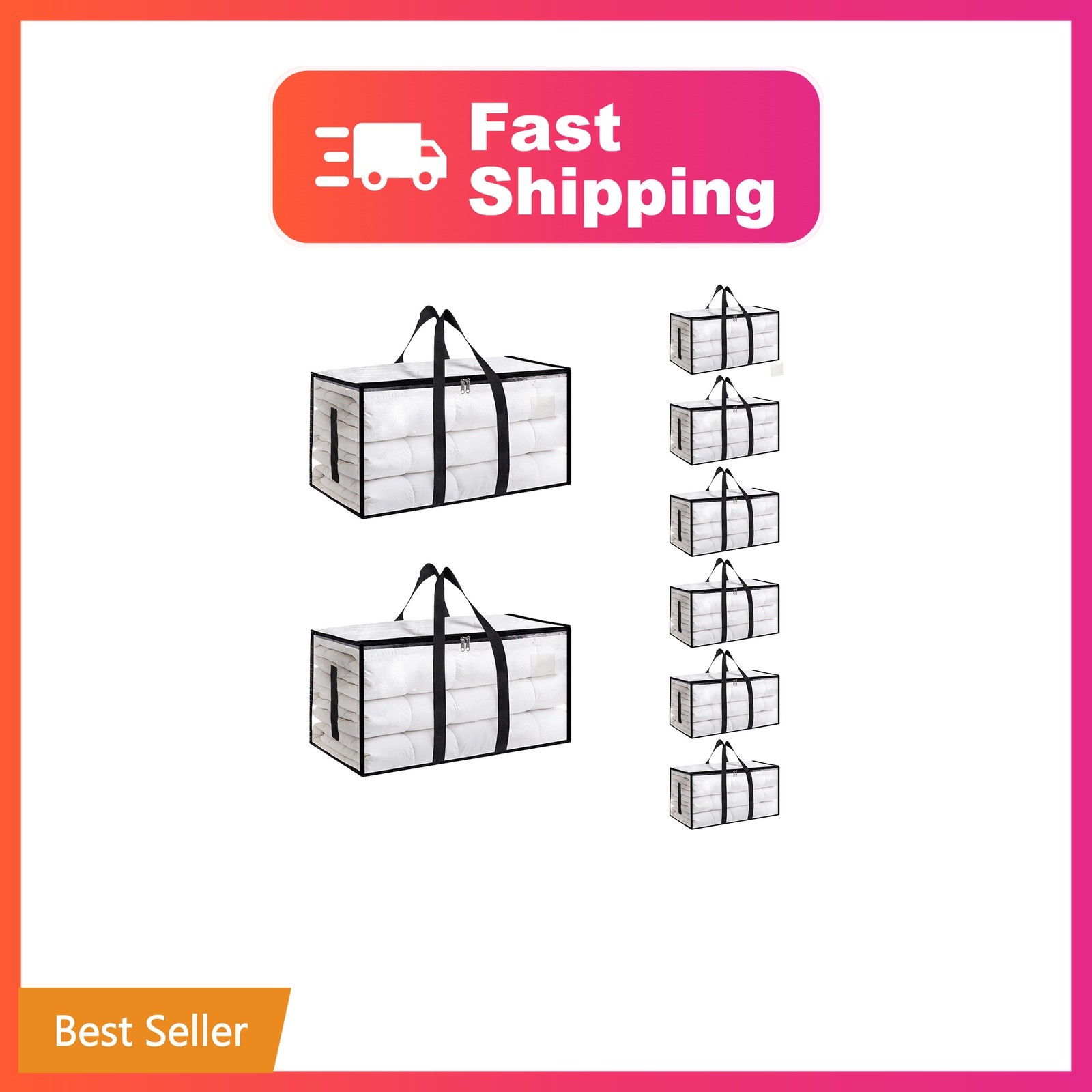 SummitFlare Extra Large Moving Bags, Clear 8 Pack SummitFlare Extra Large Moving Bags, Clear 8 Pack