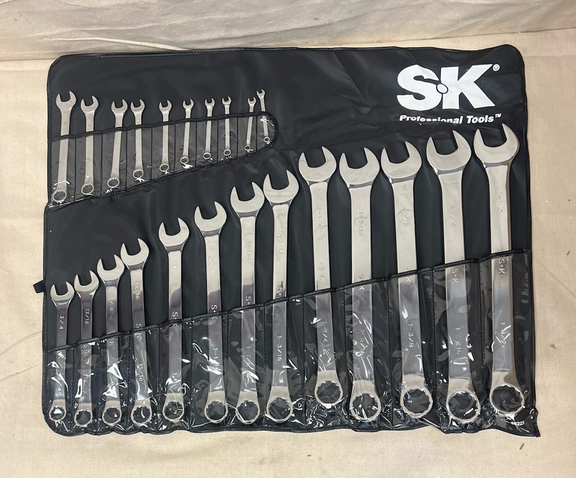 SK PROFESSIONAL TOOLS 86043 Combination Wrench Set Alloy Steel Chrome 23 Tools