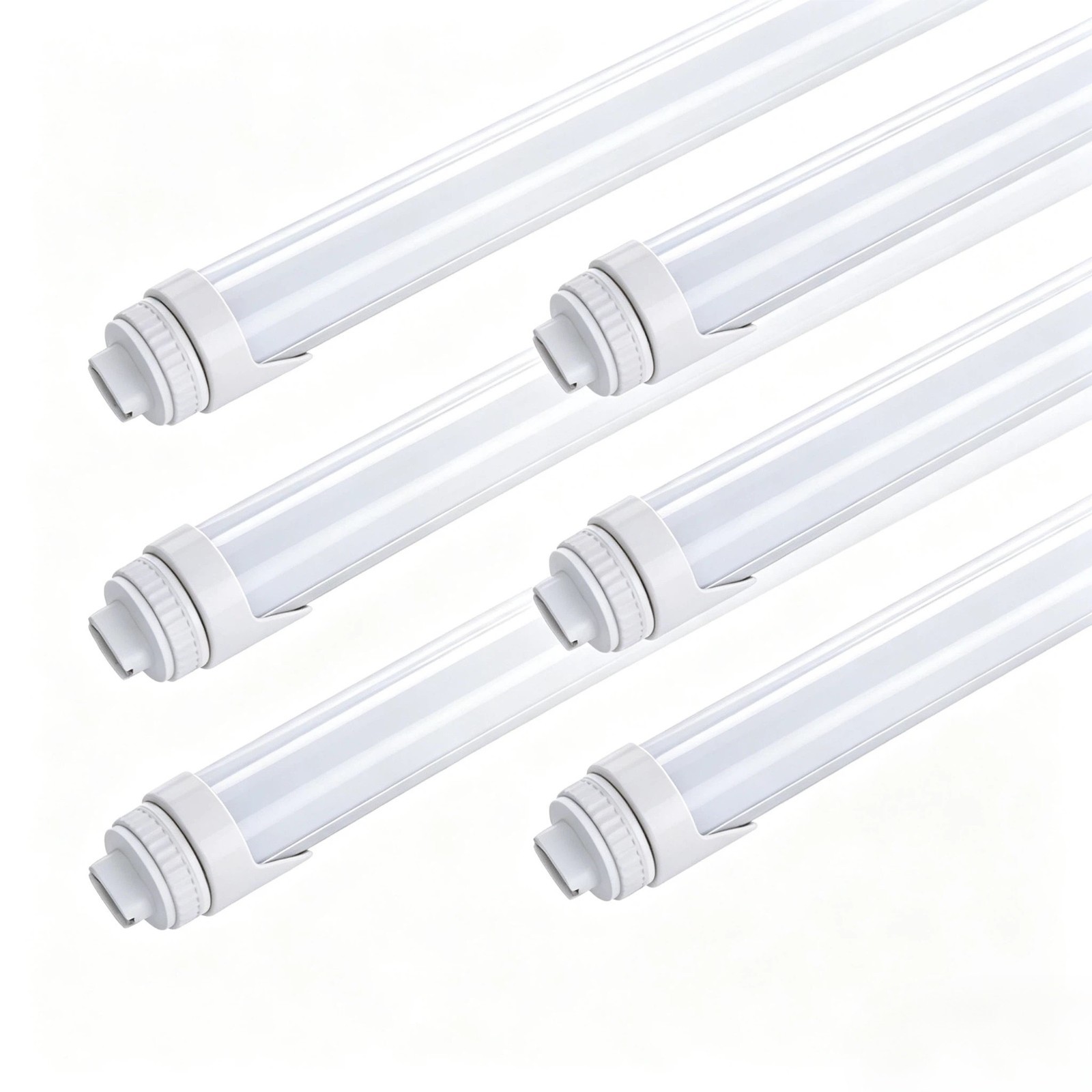 6Pack 8FT T8 LED Tube Light 48W R17D/HO Base Daylight Fluorescent Replacement