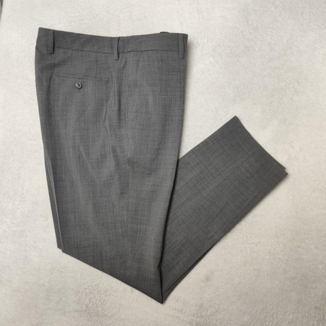 Bonobos Pants Mens 35x32 Gray Slim Tapered Wool Stretch Tailored Suit Pants