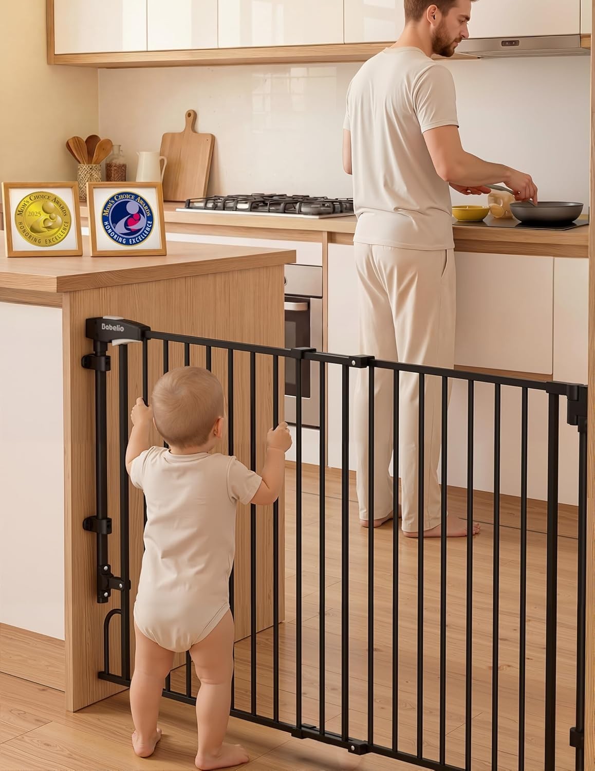 Babelio Removable & No Bottom Bar Baby Gate, 35.5-55\ Babelio Removable & No Bottom Bar Baby Gate, 35.5-55\