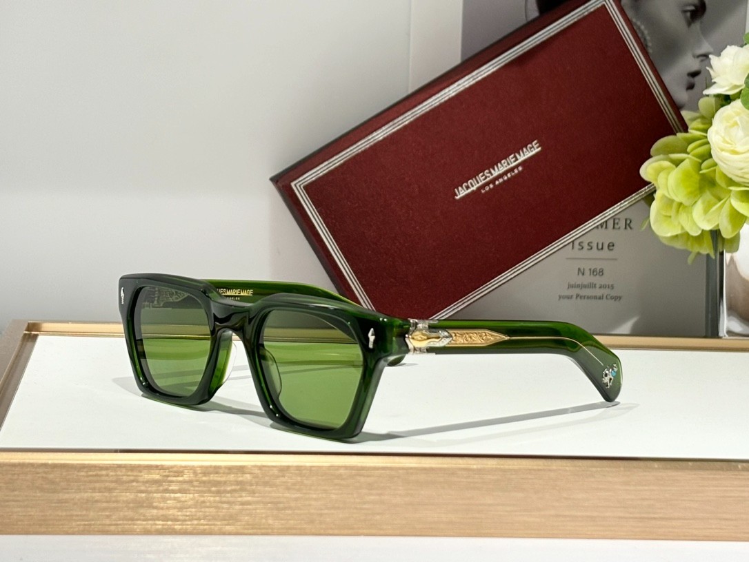 JACQUES MARIE MAGE Sterett Sunglasses Green Lens 52-22-150 JACQUES MARIE MAGE Sterett Sunglasses Green Lens 52-22-150