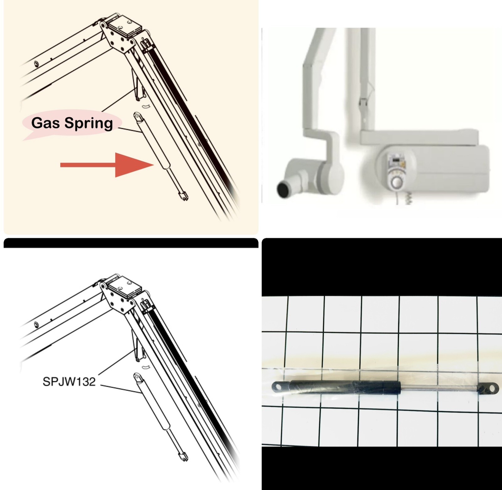 Carestream Trophy Elitys Kodak K2200-2100 -2000, Arm Jack/Gas Spring/Strut-New Carestream Trophy Elitys Kodak K2200-2100 -2000, Arm Jack/Gas Spring/Strut-New