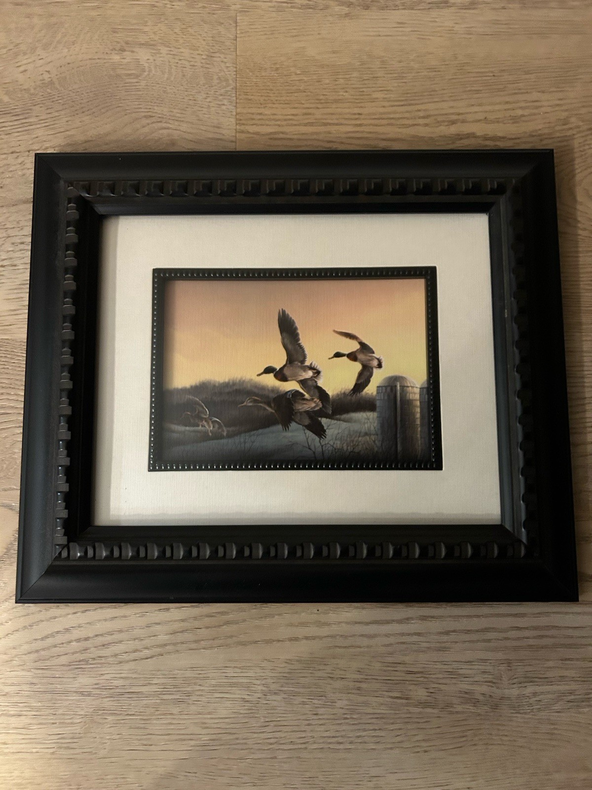 Vintage 1985. Terry REDLIN Framed Art  Print In black Frame White Mat 13x11”