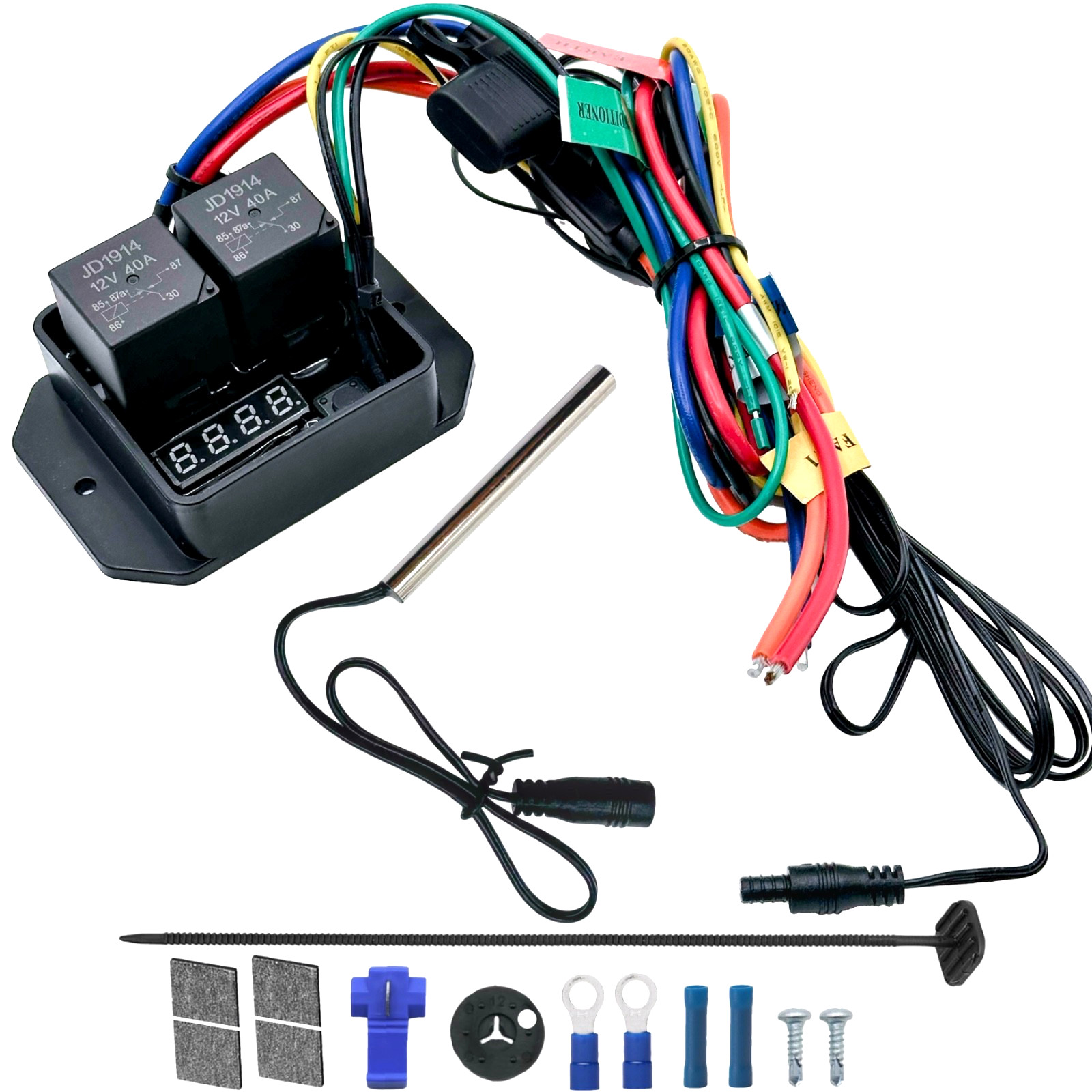 DIGITAL ADJUSTABLE ELECTRIC FAN CONTROLLER THERMOSTAT TEMP-ERATURE SWITCH WIRING DIGITAL ADJUSTABLE ELECTRIC FAN CONTROLLER THERMOSTAT TEMP-ERATURE SWITCH WIRING