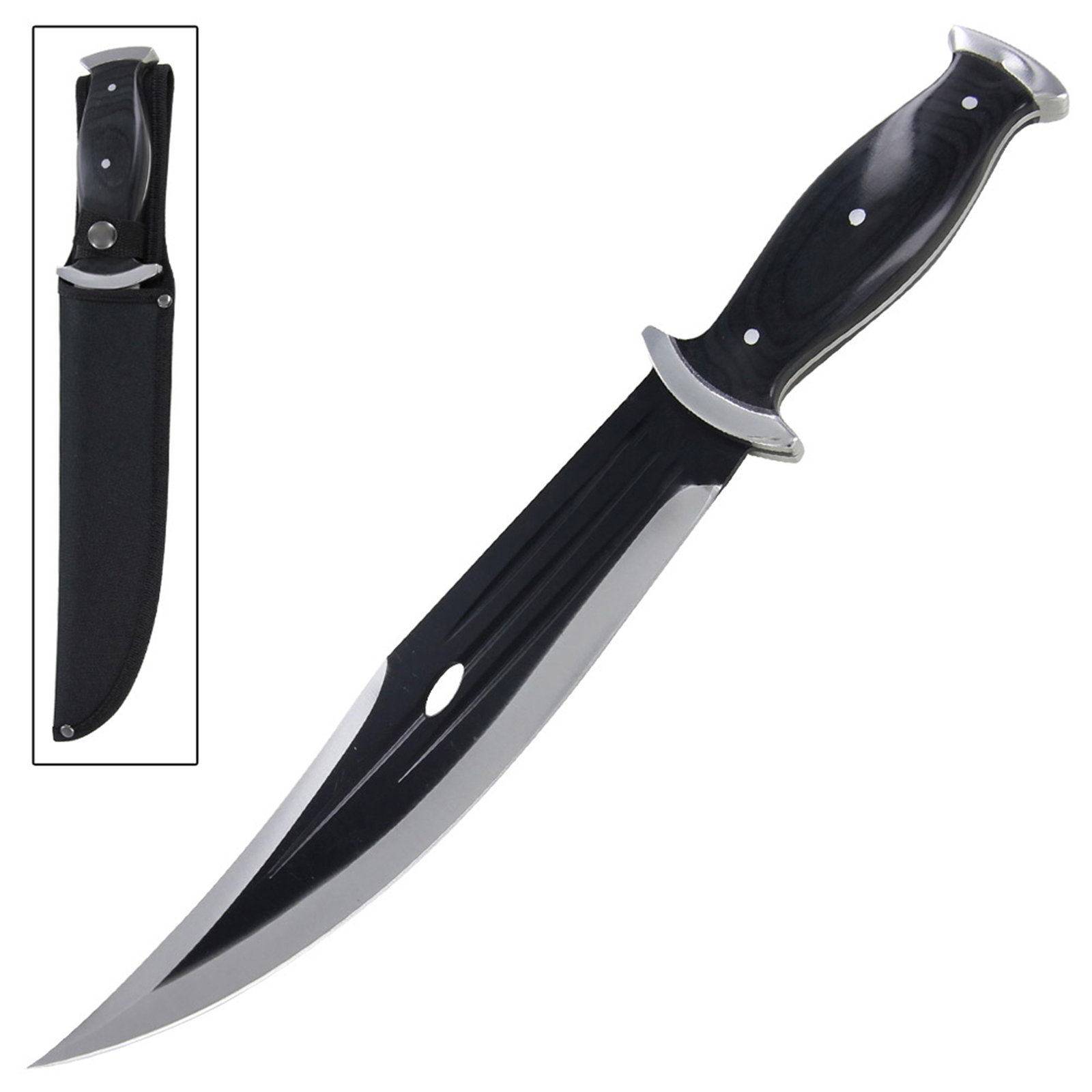 Full Tang Survival Camping Hunting knife, Stainless Steel Blade with Sheath