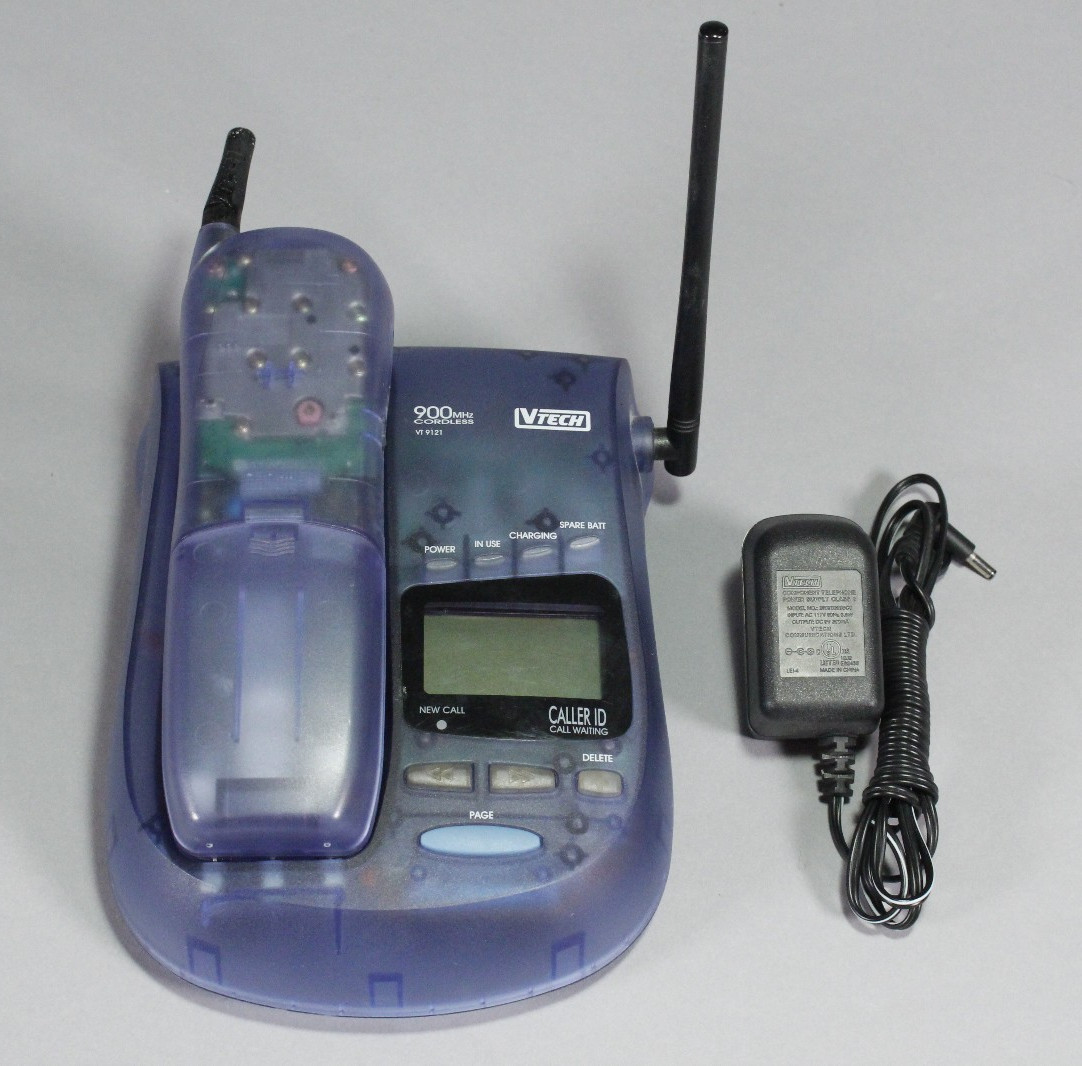 VTech VT 9121 Translucent Blue Cordless Phone Y2K 90s PARTS/REPAIR VTech VT 9121 Translucent Blue Cordless Phone Y2K 90s PARTS/REPAIR