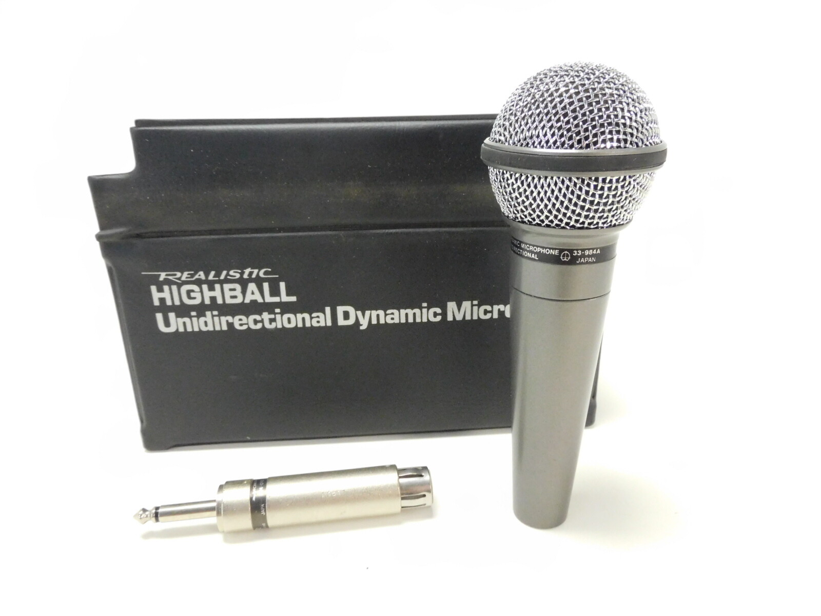 Vintage Realistic Highball Unidirectional Dynamic Microphone 33-984A With Case
