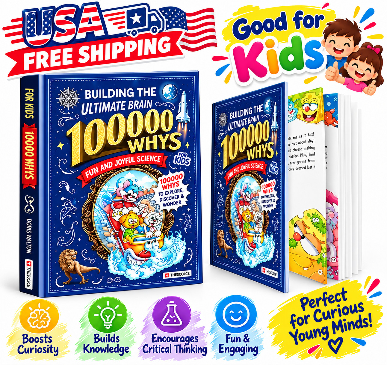 Children's encyclopedia Why 100,000 Kids Book USA - Fun Learning (FREE SHIPPING)