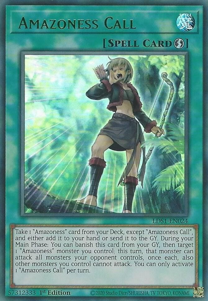 YUGIOH 1x Amazoness Call (Green) Ultra Rare LDS1-EN024 NM YUGIOH 1x Amazoness Call (Green) Ultra Rare LDS1-EN024 NM