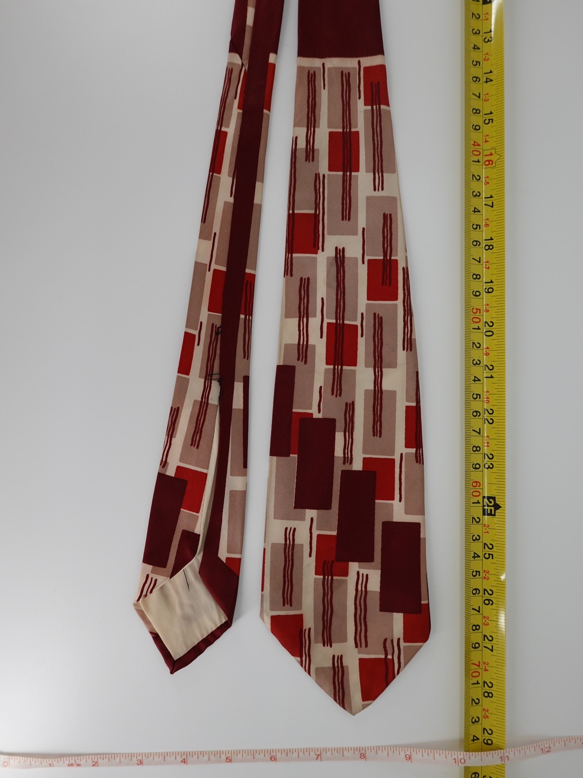 vintage 1940s 1950s bold rayon swing tie necktie 40s 50s