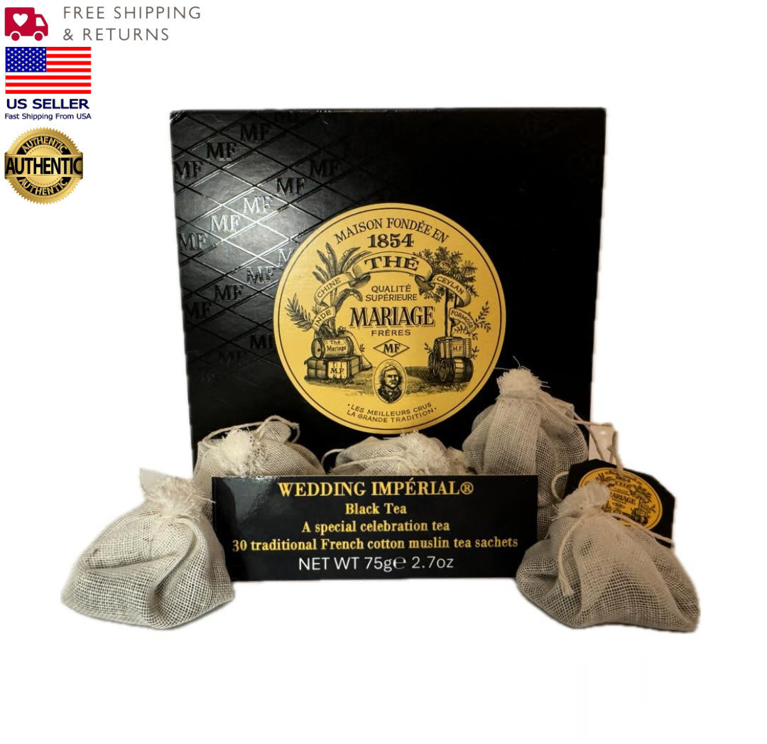 MARIAGE FRERES. Wedding Imperial 30 Tea Bags 75g (1 Pack) | Exp 01/2030