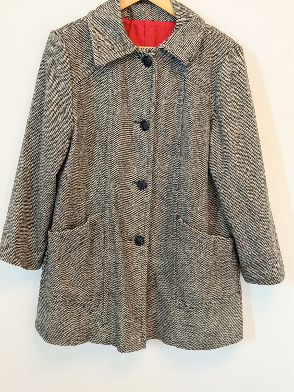 Vintage Bambi Fashions Houndstooth Coat Made in the USA