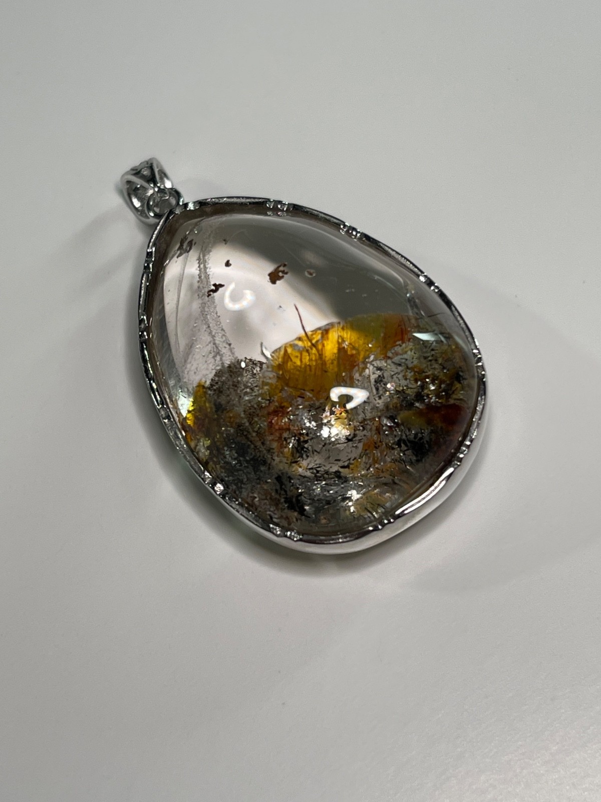 Collector-Grade Golden Healer Phantom Quartz S925 Pendant Collector-Grade Golden Healer Phantom Quartz S925 Pendant