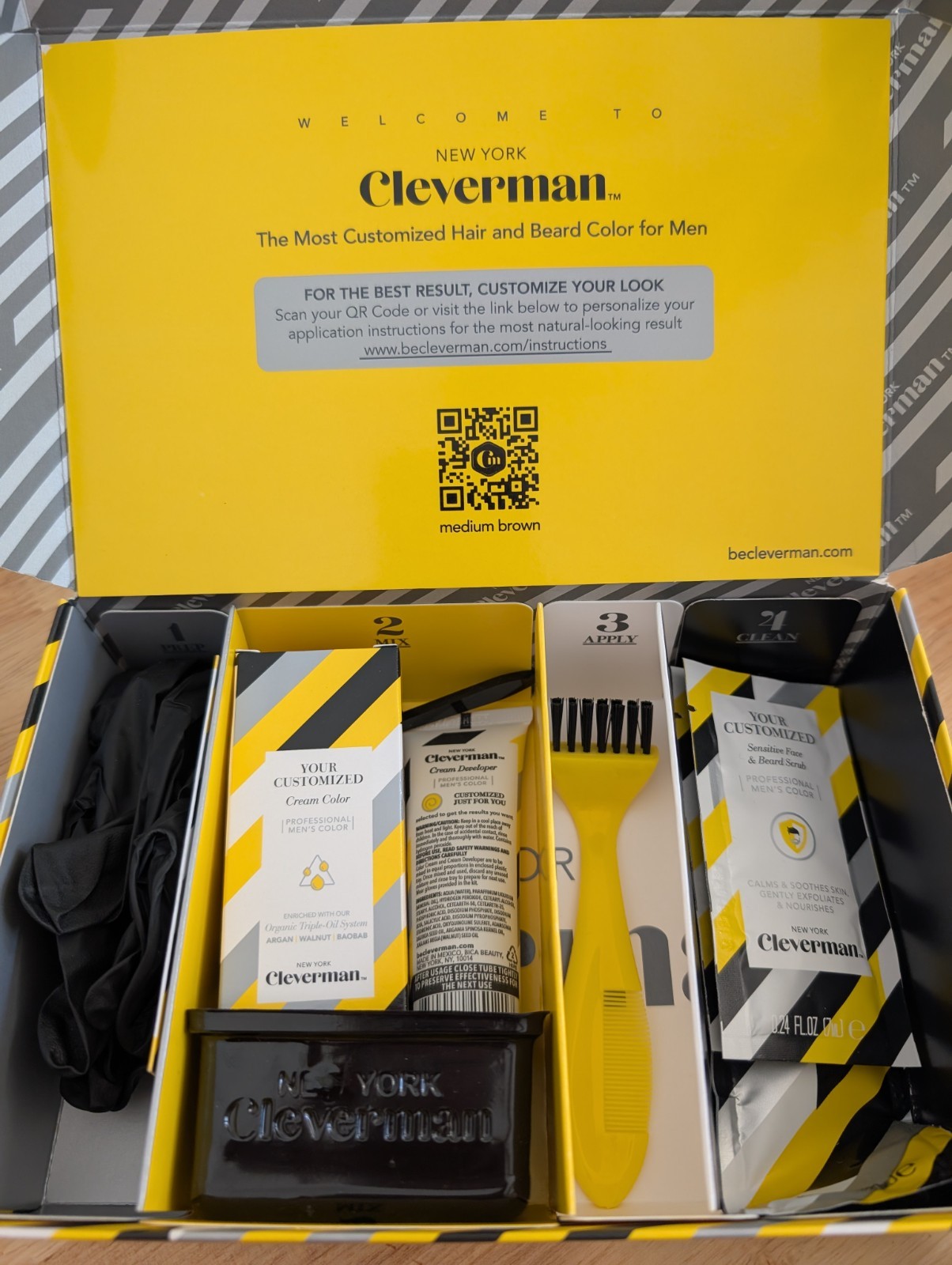 Cleverman Look Good Look Like You # Medium Brown Hair Dye ,Gray Hair Coverage 