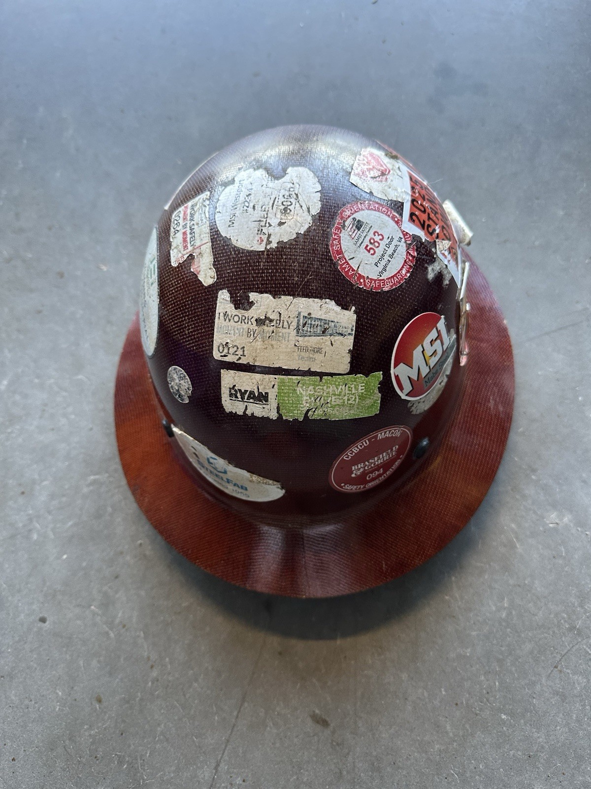 Vintage MSA Skullgard Brown Hard Hat Vintage MSA Skullgard Brown Hard Hat